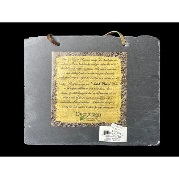 Evergreen Mother Horse and Foal Artist Palette Wall Hanging Slate Home Decor - Picture 4 of 5